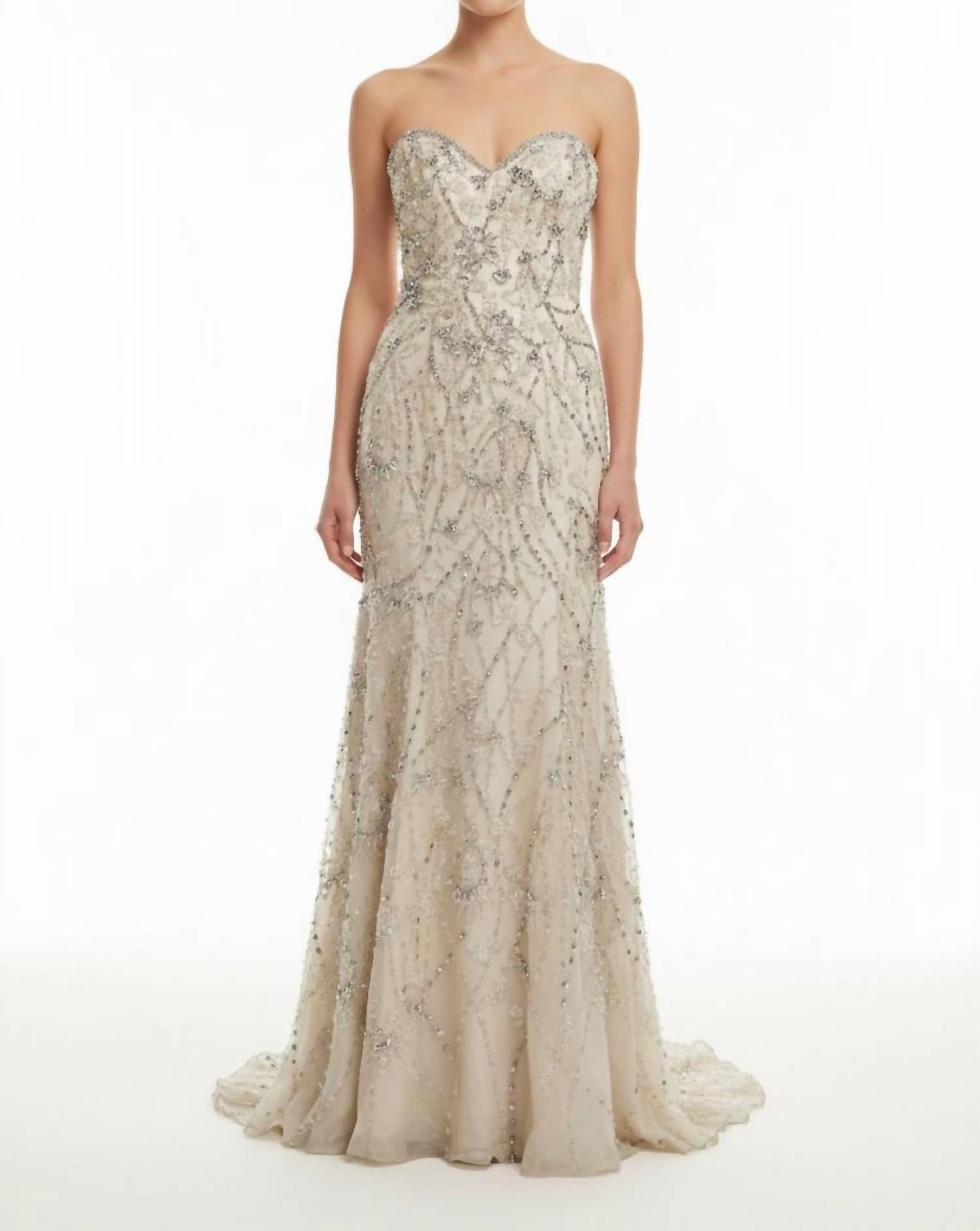 Stephen Yearick - Strapless Sweetheart Evening Gown
