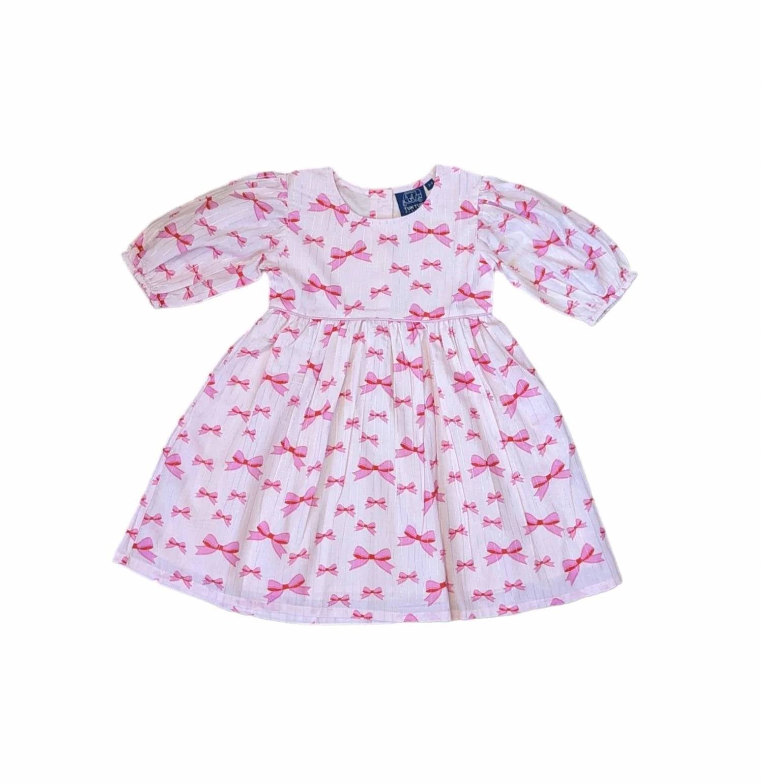 Tuktuk Designs - Bow Puffy Sleeve Dress