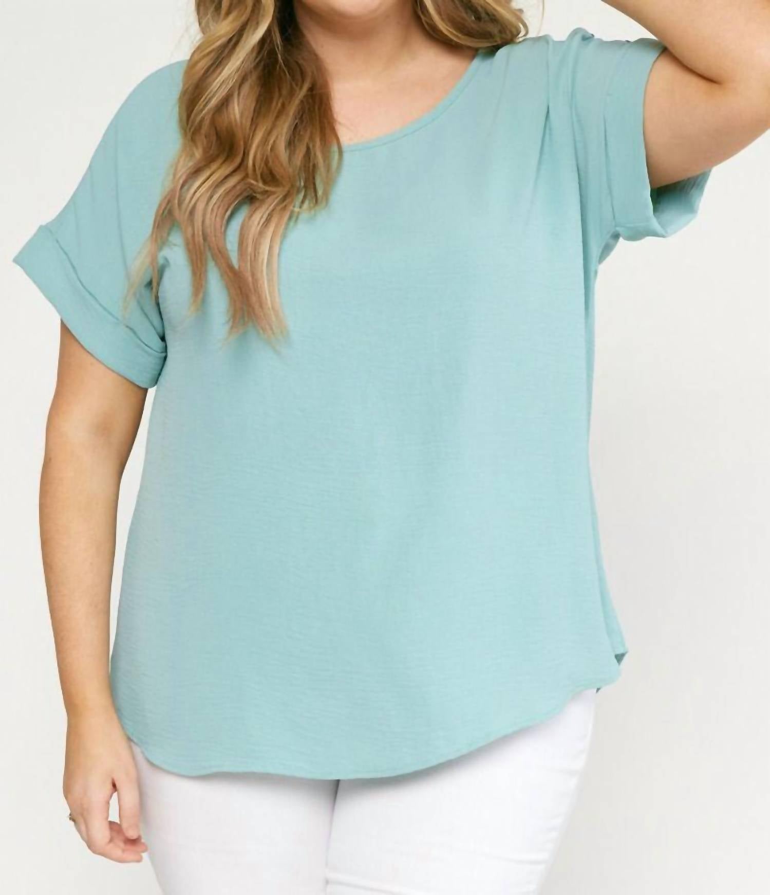 Entro - Scoop Neck Short Sleeve Top