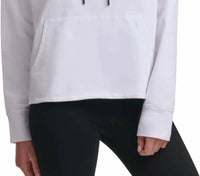 Dkny - Activewear Sport Logo Hooded Cotton Sweatshirt