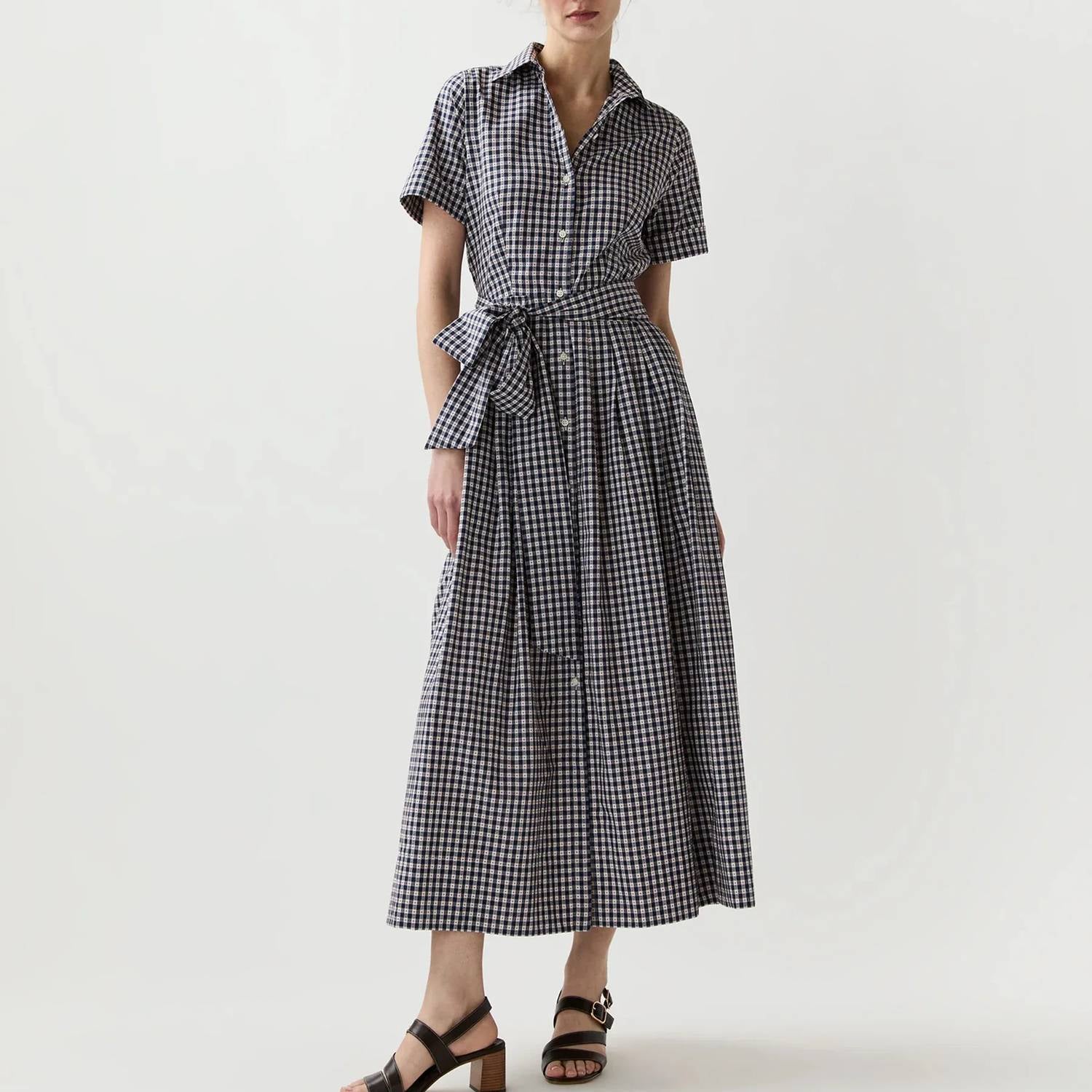 Ann Mashburn - Short Sleeve Classic Shirtwaist Dress