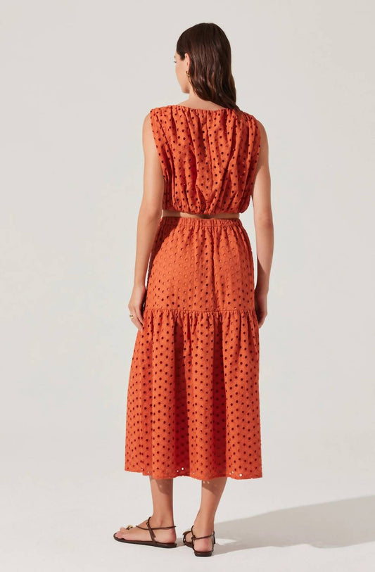 Astr - Nalley Eyelet Midi Skirt