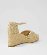 Django & Juliette - Women's Cotton Buckled Ankle Strap Sandals