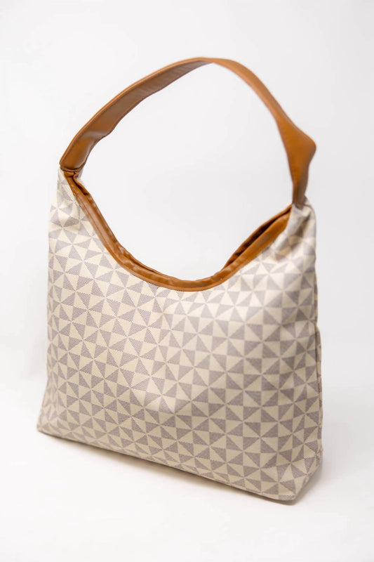Zenana - Women's Deana Triangle Print Hobo Bag