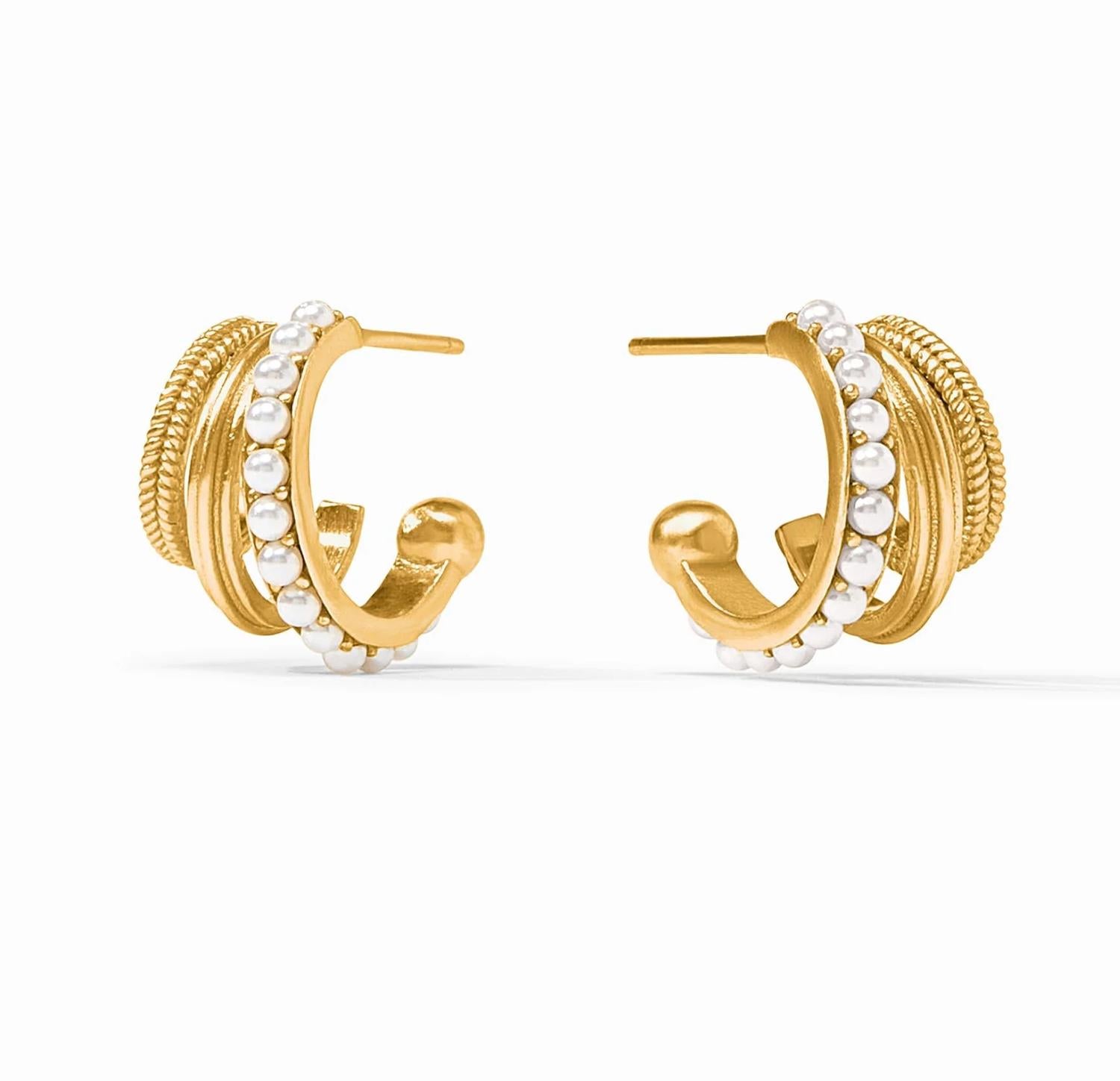 Julie Vos - Women's Hydra Triple Hoop Pearl Earrings