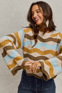 So Me - Wavy Stripe Sweater