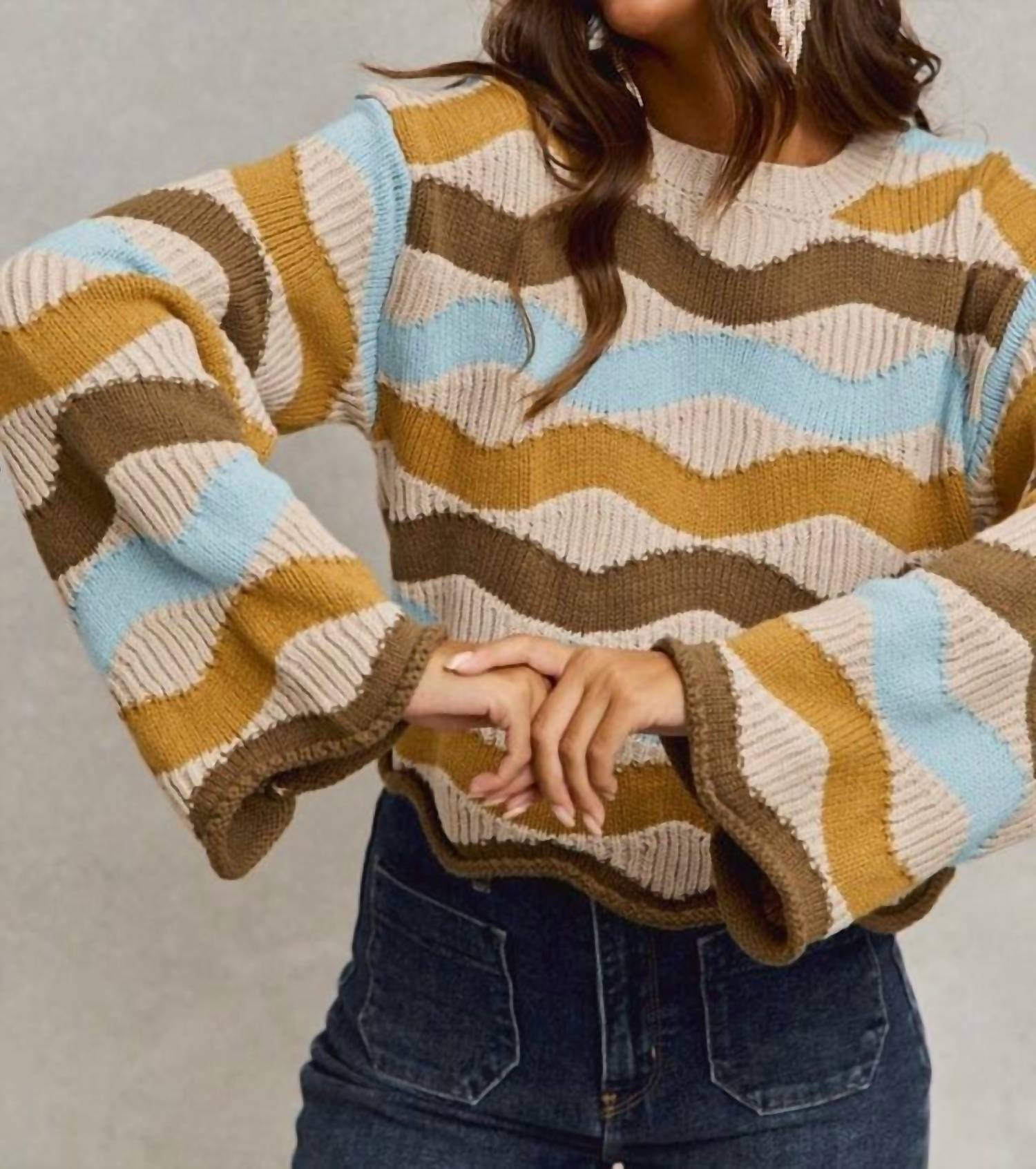 So Me - Wavy Stripe Sweater