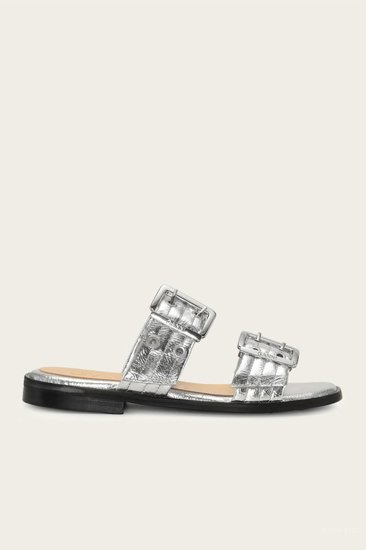 Ganni - Women's Feminine Buckle Two Strap Sandal