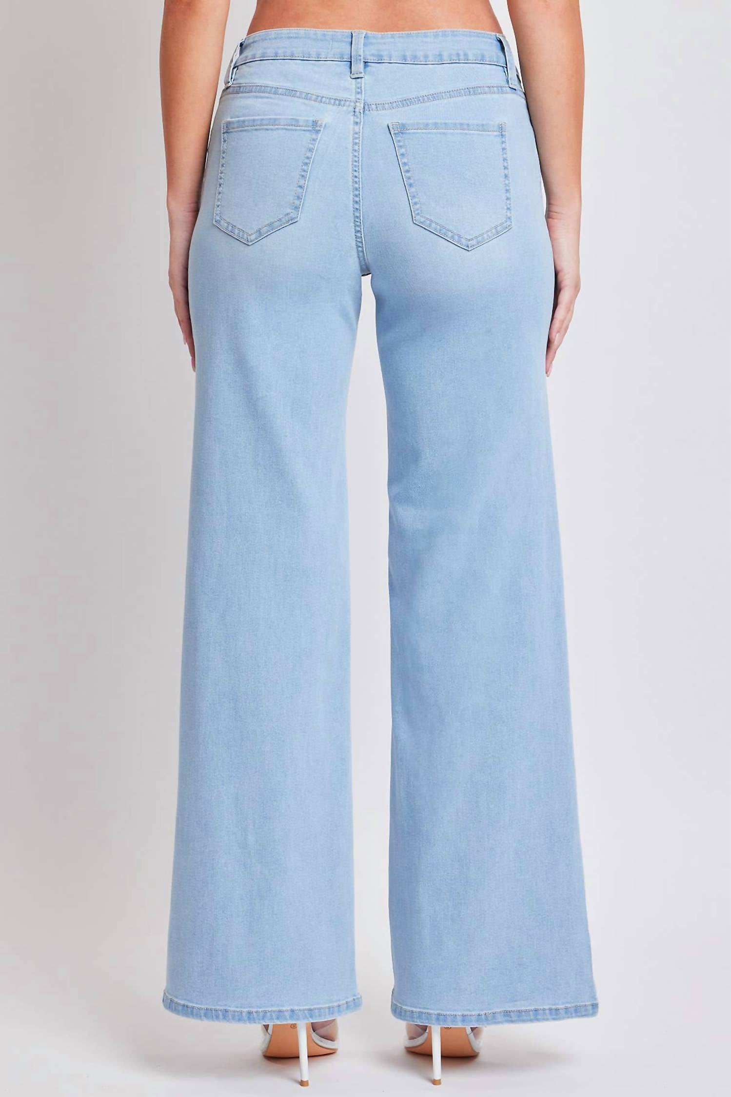 Ymi - Junior Low Rise Wide Leg Jeans