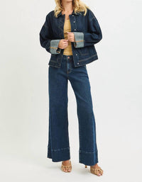 Risen - Women's Wide Leg Hem Jeans