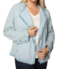 Nzt By Nic+Zoe - Fringe Mix Knit Jacket