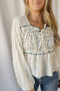Pol - Keely Floral Patched Top