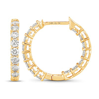 Diana M Jewels Women's Round Lab-grown Diamond Stud Earrings (2.04 Ct) - Classic Plus in 14k yellow gold - women's jewelry - detail view