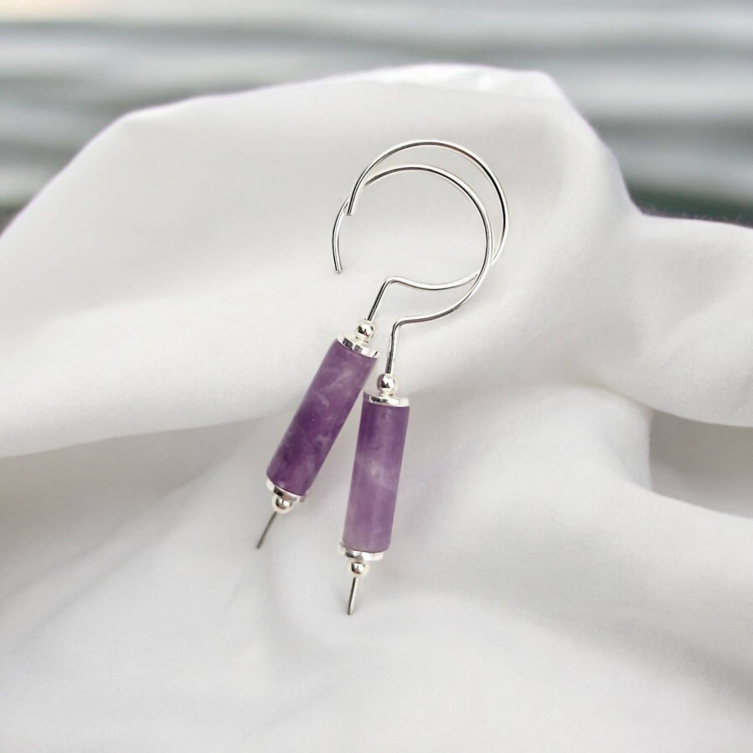 Bijou By Sam - Women's Tube Drop Threader Earrings