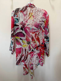 Cheryl Nash - Women's Tiki Print Tie Front Top