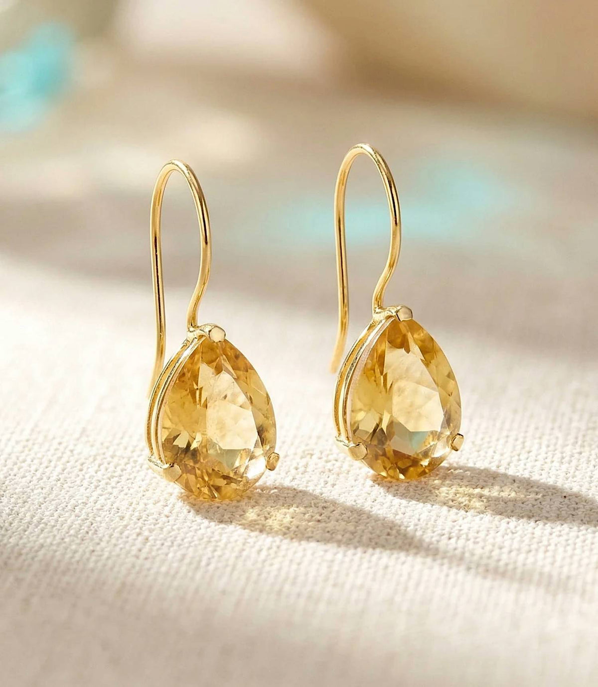 Schmuckoo - Women's Sienna Teardrop Gemstone Earrings