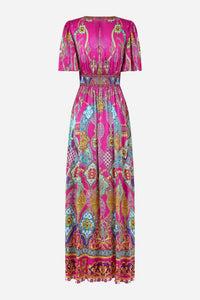 Camilla - Shaped Waistband Dress With Flutter Sleeves