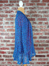 Multiples - Women's Dot Print Flounce Hem Jacket