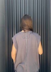 Pol - Sleeveless Star Patch Top
