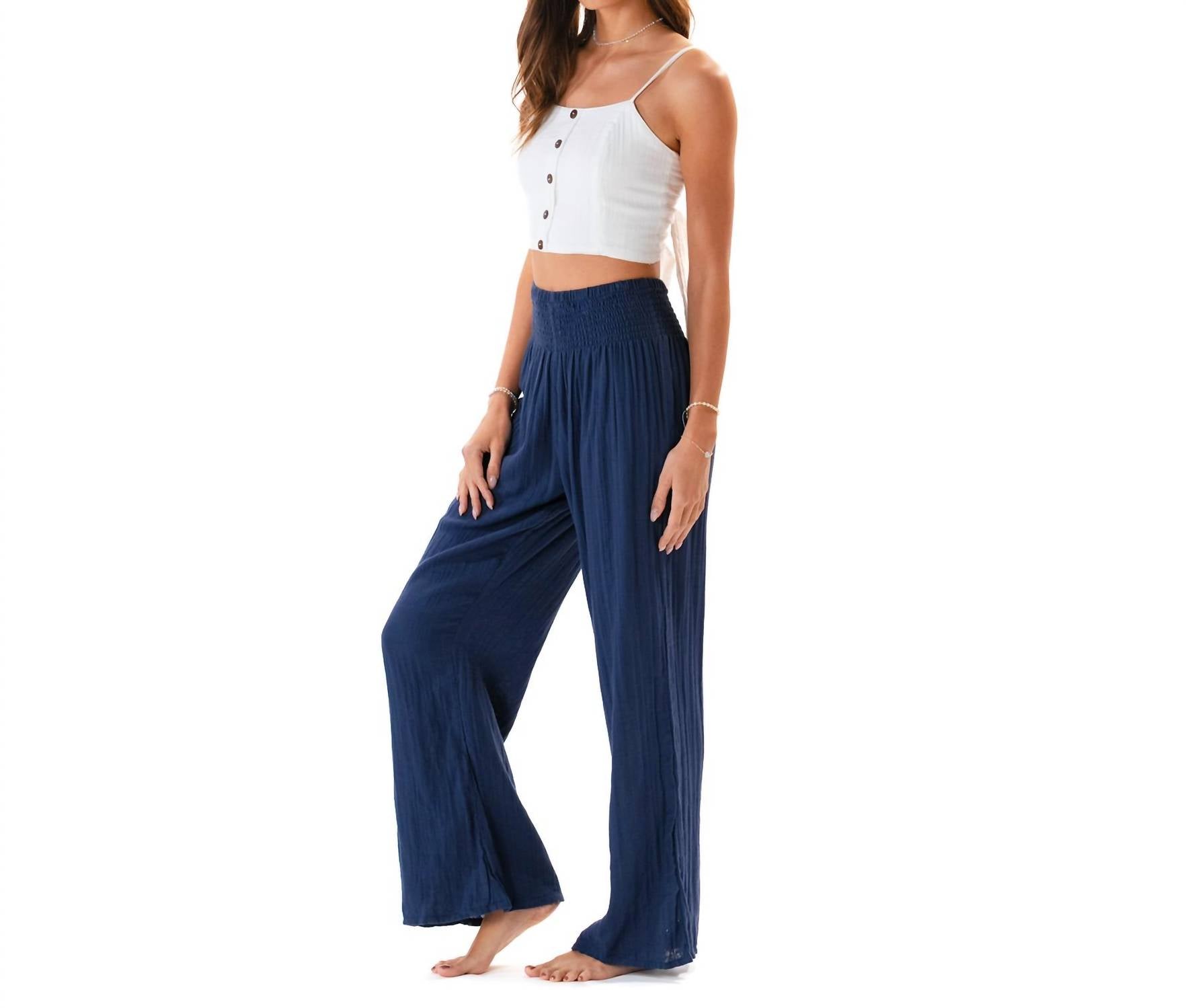 Lotus & Luna - Wide Leg Cotton Pants