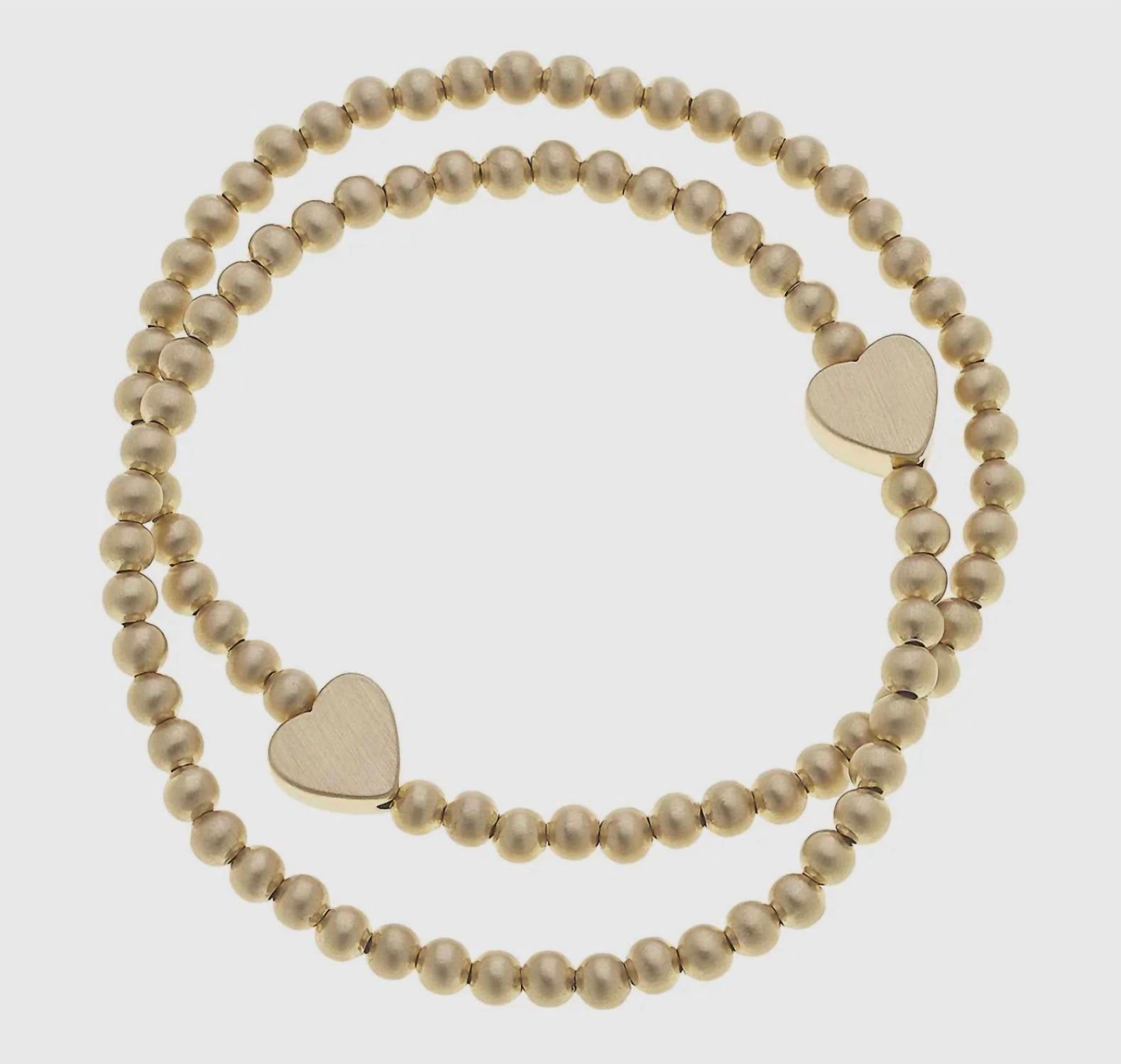 Canvas Style - Women's Stretch Beaded Heart Bracelet