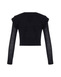 Theo The Label - Women's Nomia Sheer Sleeve Crew Neck Sweater