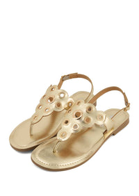 Andrea Women's Flat Sandal in gold - women's sandal - view 4