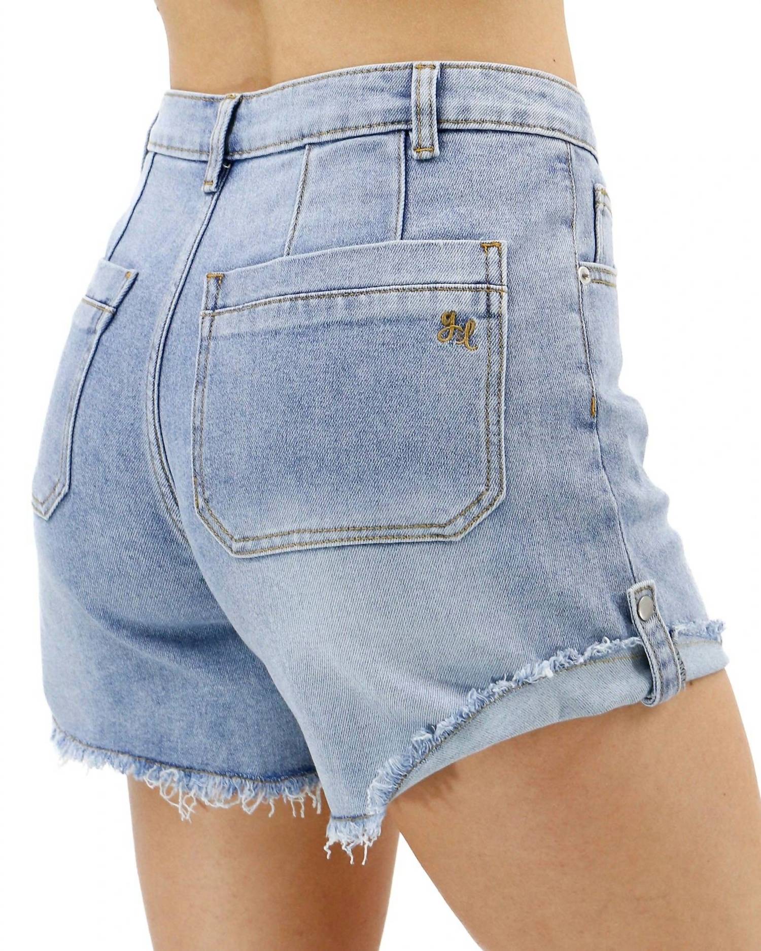 Grace And Lace - Drop Hem Denim Shorts