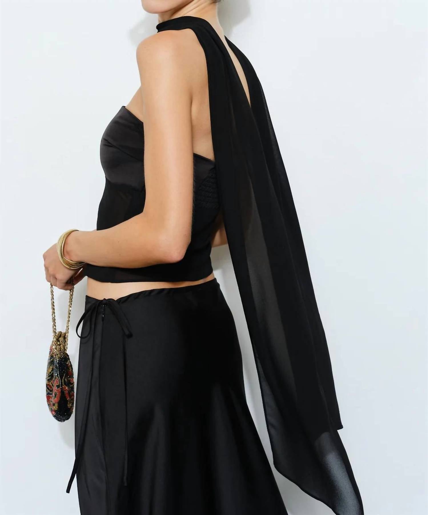 Loucia - Calliope Strapless Scarf Top