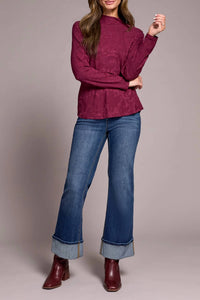 Tribal - Long Sleeve Mock Neck Top