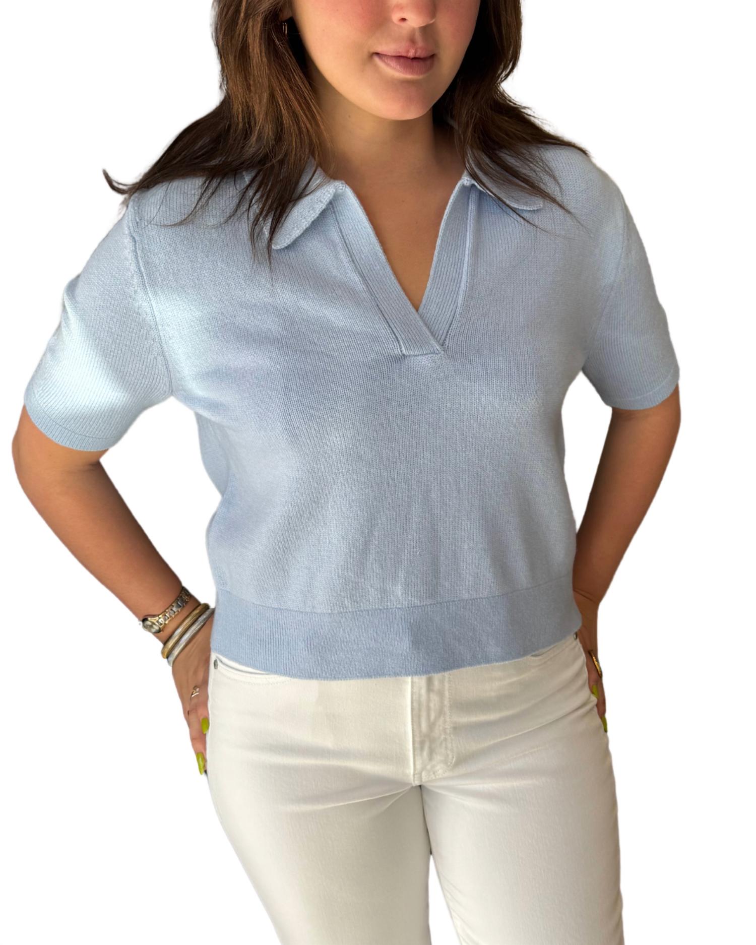 ASTR Women's Brauwin Sweater in light blue - women's t-shirt
