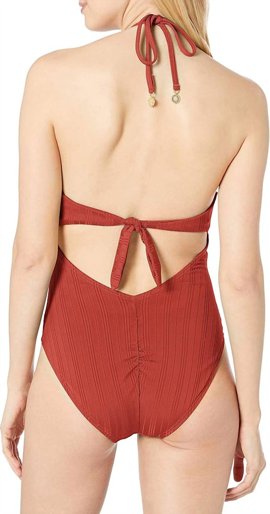 Vince Camuto - Wrap Front One-Piece Bikini