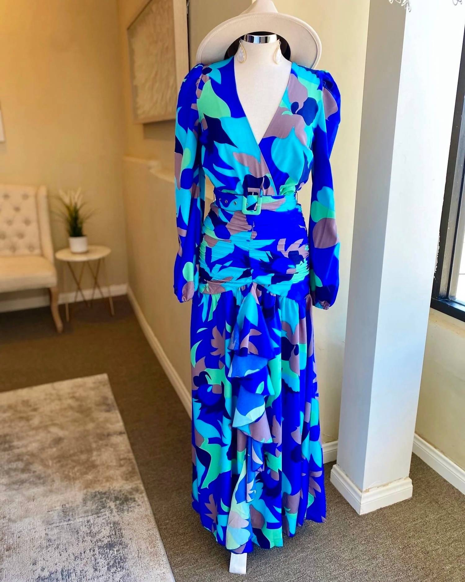 Little Secret Of Mine - Ruched Waist Maxi Dress
