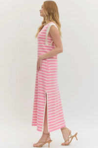 Entro - Alice Striped Knit Maxi Dress