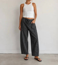 Ee:Some - Max Drawstring Denim Barrel Jeans