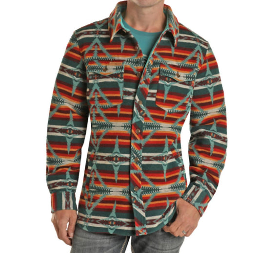 Powder River - Aztec Wool Blend Shirt Jacket