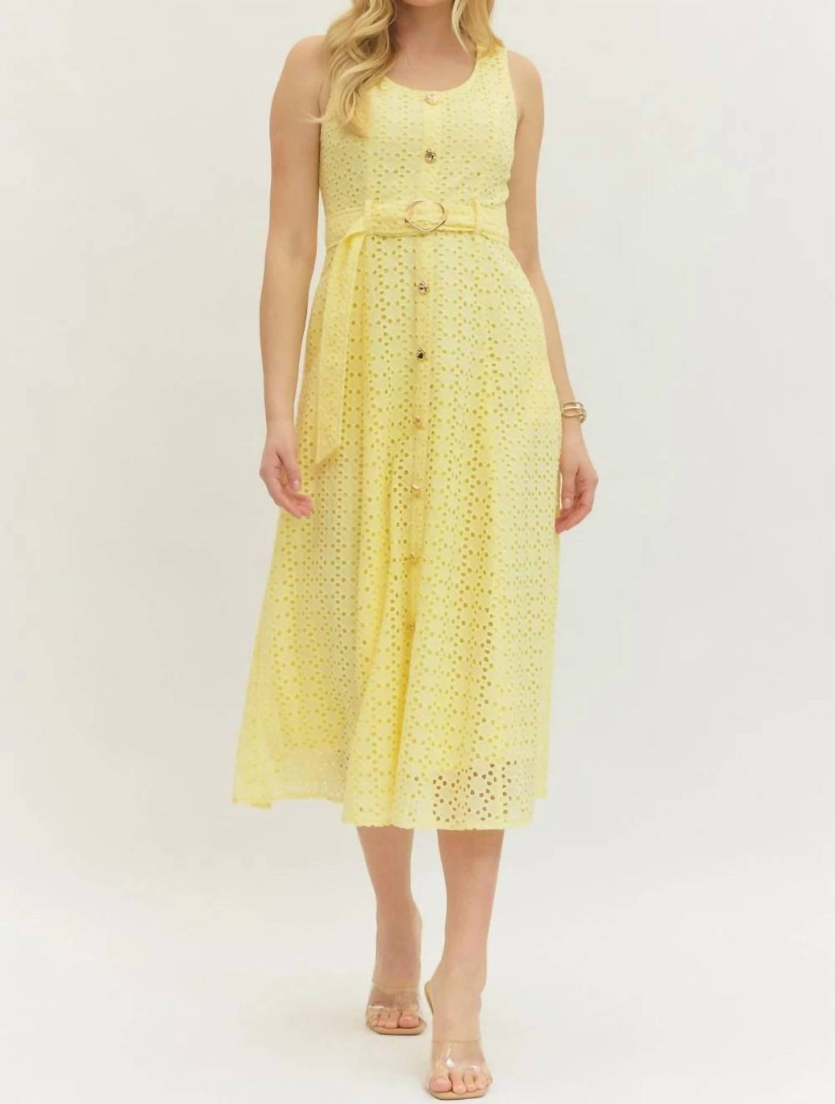 Entro - Dylan Eyelet Midi Dress