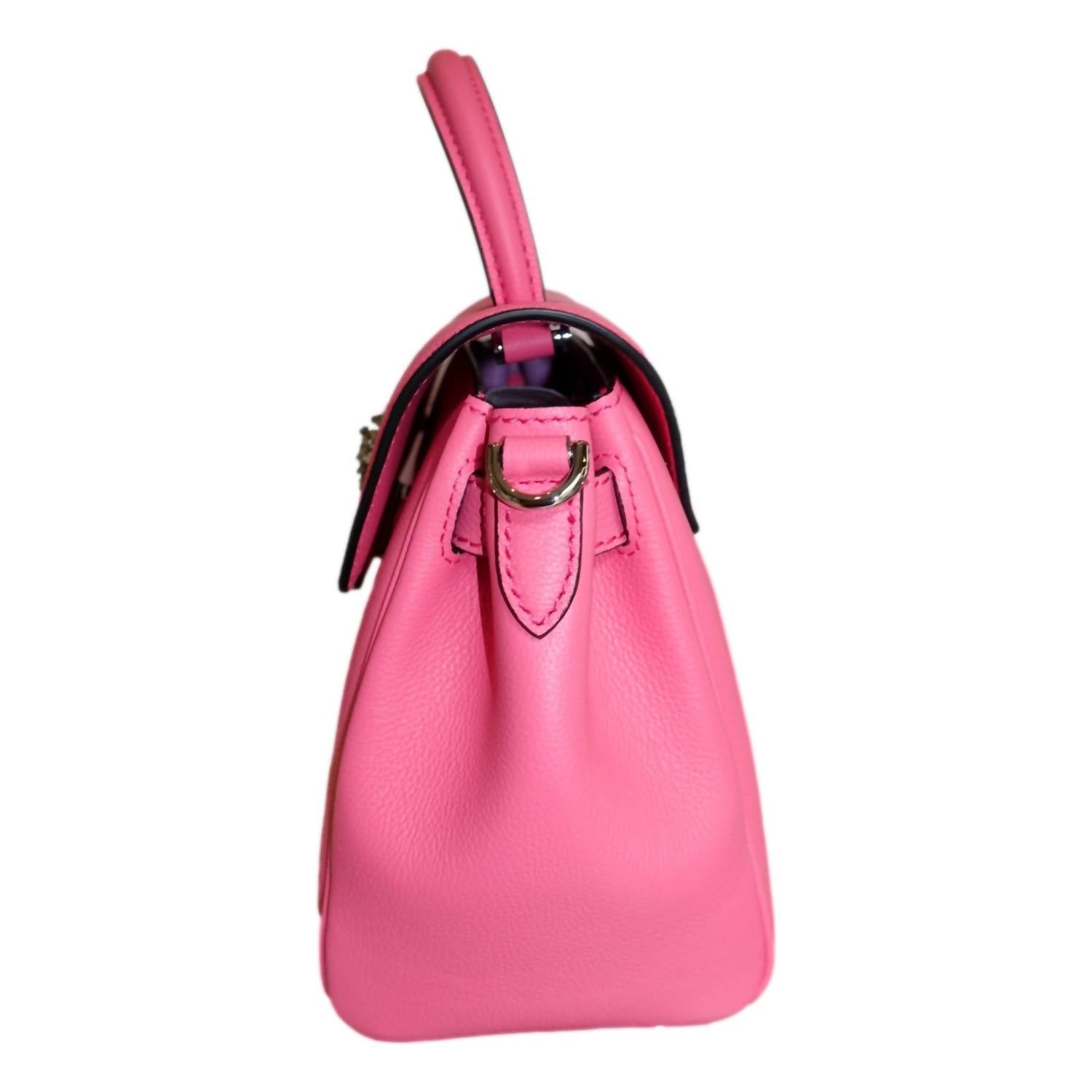 Versace - Women's Top Handle Vitello Leather Handbag