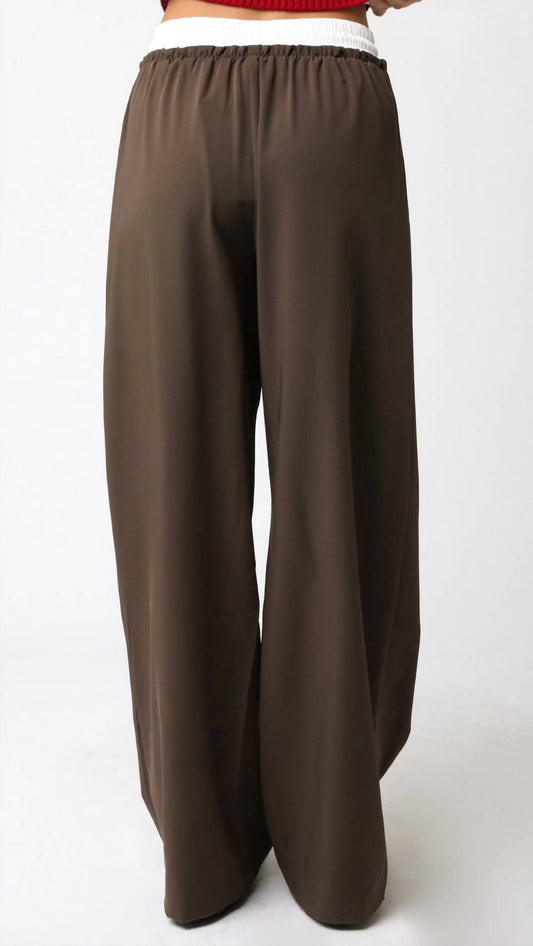 Olivaceous - Drawstring Track Pants