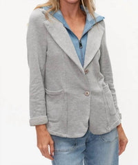 Six/Fifty - Torino Mixed Media Sweater Blazer