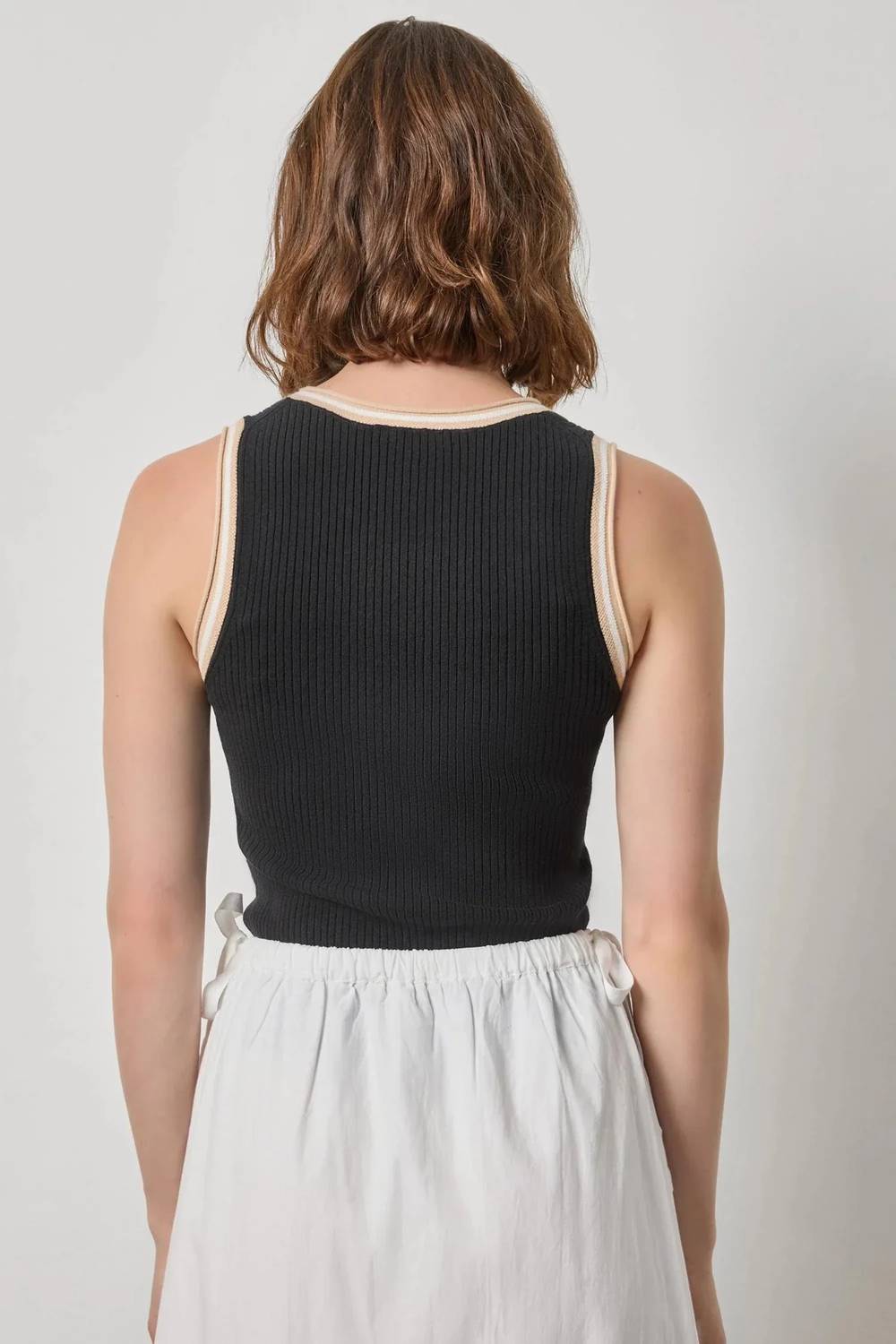 Lilla P - Contrast Trim Knit Tank Top