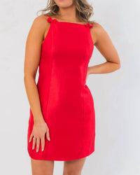 B.Right - Noelle Bow Square Neck Mini Dress