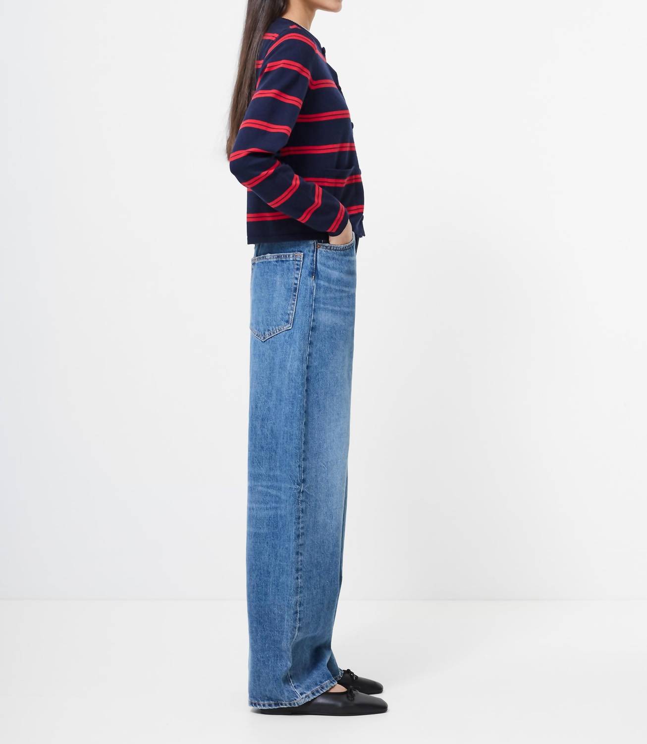 French Connection - Padma Fine Knit Stripe Cardigan