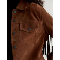 Ag Jeans - Molly Suede Fringe Truck Jacket