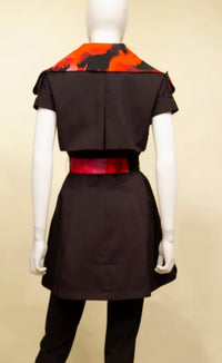 Samuel Dong - Trench Jacket Dress with Cap Sleeve