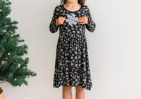 Kickee - Kid's Long Sleeve Twirl Dress With Pockets