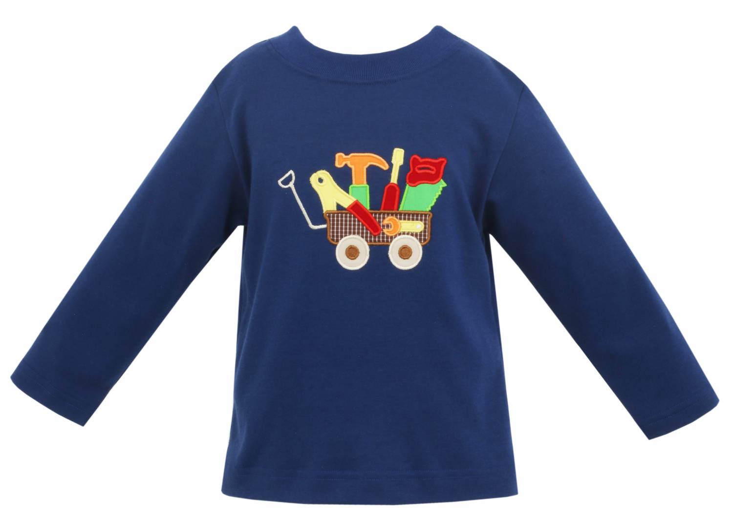 Claire & Charlie - Boy's Tool Applique Long Sleeve Tee Shirt
