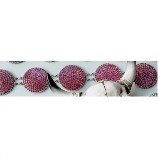 Boho Ranch - Women's Rhinestone Concho Chain Belt