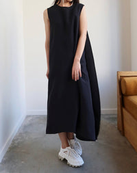 Kaarem - Sleeveless Overlap Maxi Dress