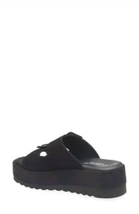 CORDANI Women's Karson 2 Platform Slide Sandal in black suede - women's sandal - alternate view
